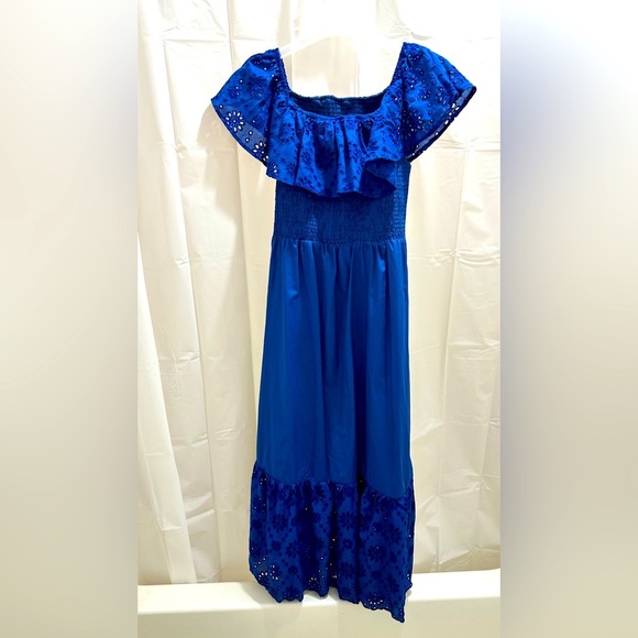 Elegant Blue Women's Dress - Picture 2 of 4